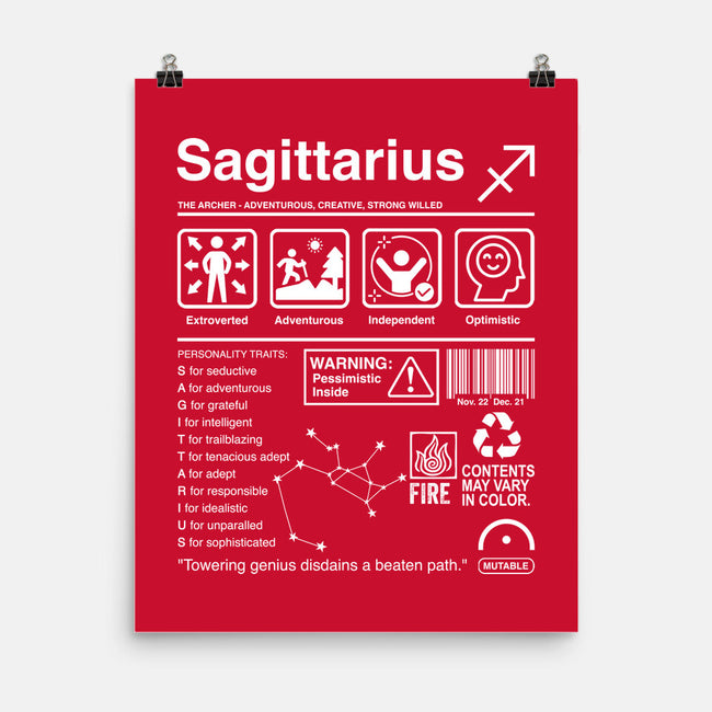 Sagittarius Label-None-Matte-Poster-DrMonekers