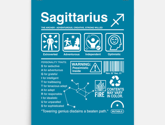 Sagittarius Label