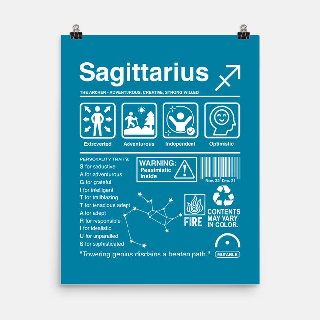Sagittarius Label-None-Matte-Poster-DrMonekers