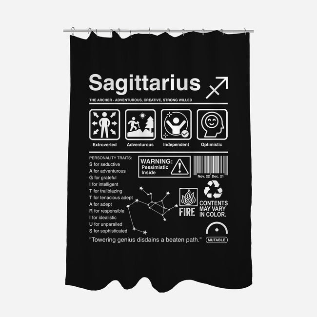Sagittarius Label-None-Polyester-Shower Curtain-DrMonekers