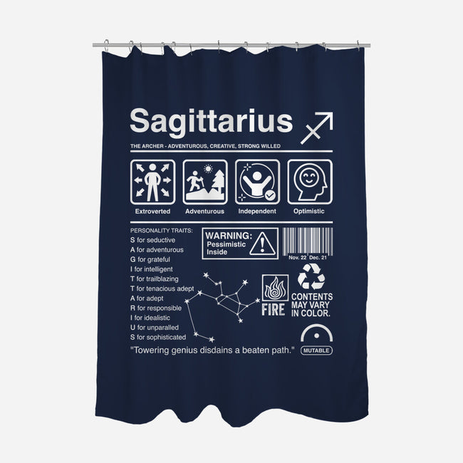Sagittarius Label-None-Polyester-Shower Curtain-DrMonekers
