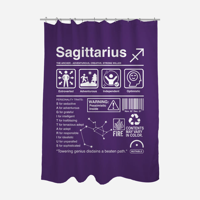 Sagittarius Label-None-Polyester-Shower Curtain-DrMonekers