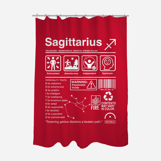 Sagittarius Label-None-Polyester-Shower Curtain-DrMonekers