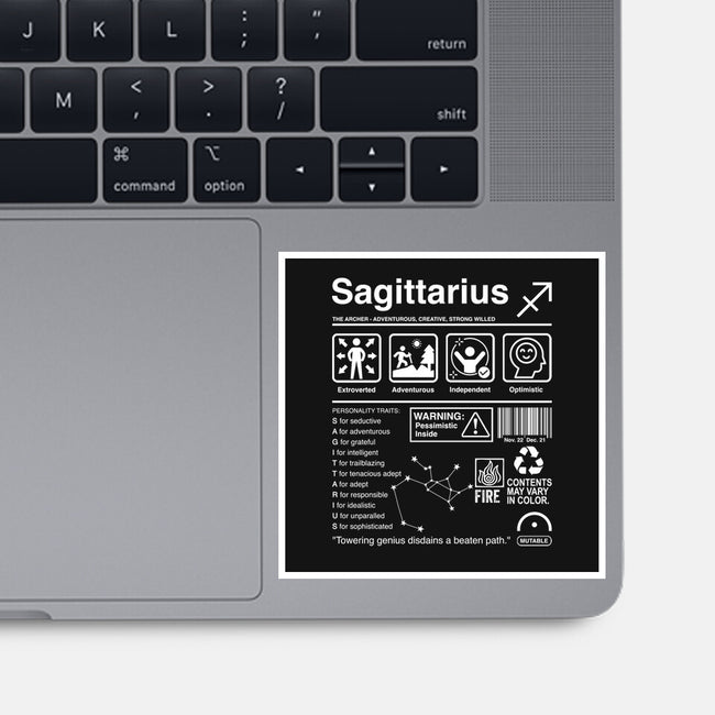 Sagittarius Label-None-Glossy-Sticker-DrMonekers