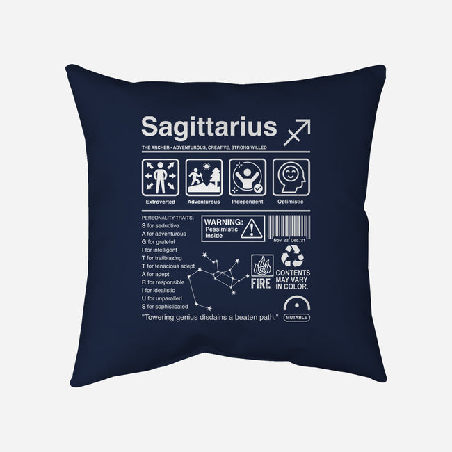 Sagittarius Label-None-Removable Cover w Insert-Throw Pillow-DrMonekers