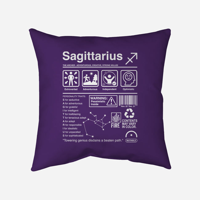 Sagittarius Label-None-Removable Cover w Insert-Throw Pillow-DrMonekers