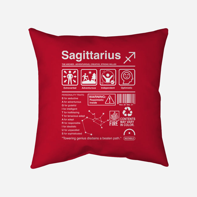 Sagittarius Label-None-Removable Cover w Insert-Throw Pillow-DrMonekers