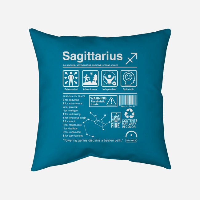 Sagittarius Label-None-Removable Cover w Insert-Throw Pillow-DrMonekers