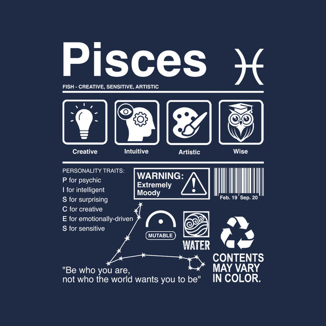 Pisces Label-None-Polyester-Shower Curtain-DrMonekers