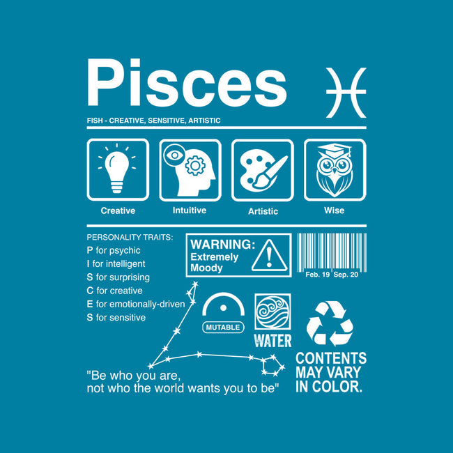 Pisces Label-None-Stretched-Canvas-DrMonekers
