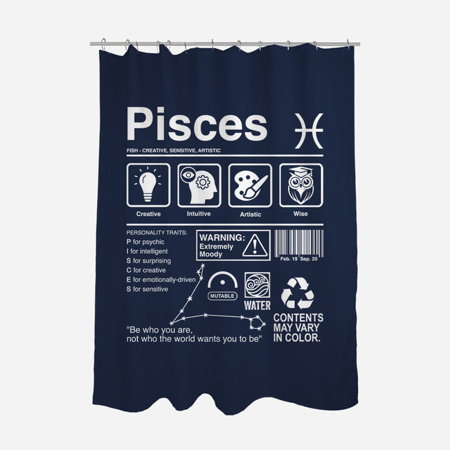 Pisces Label-None-Polyester-Shower Curtain-DrMonekers