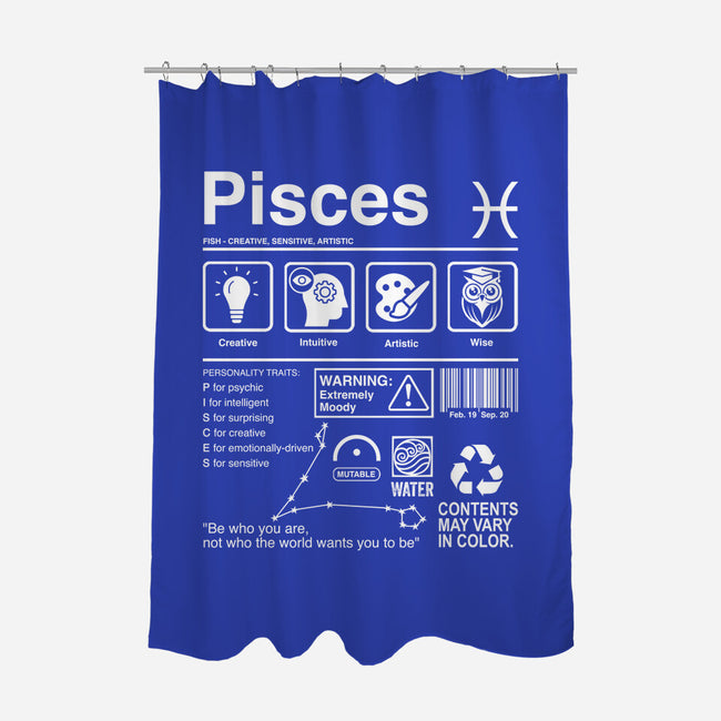 Pisces Label-None-Polyester-Shower Curtain-DrMonekers