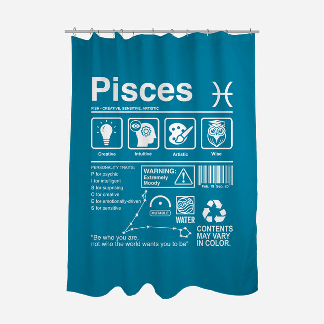 Pisces Label-None-Polyester-Shower Curtain-DrMonekers