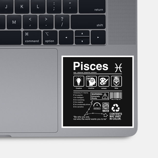 Pisces Label-None-Glossy-Sticker-DrMonekers