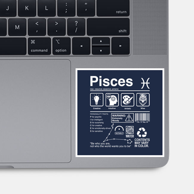 Pisces Label-None-Glossy-Sticker-DrMonekers