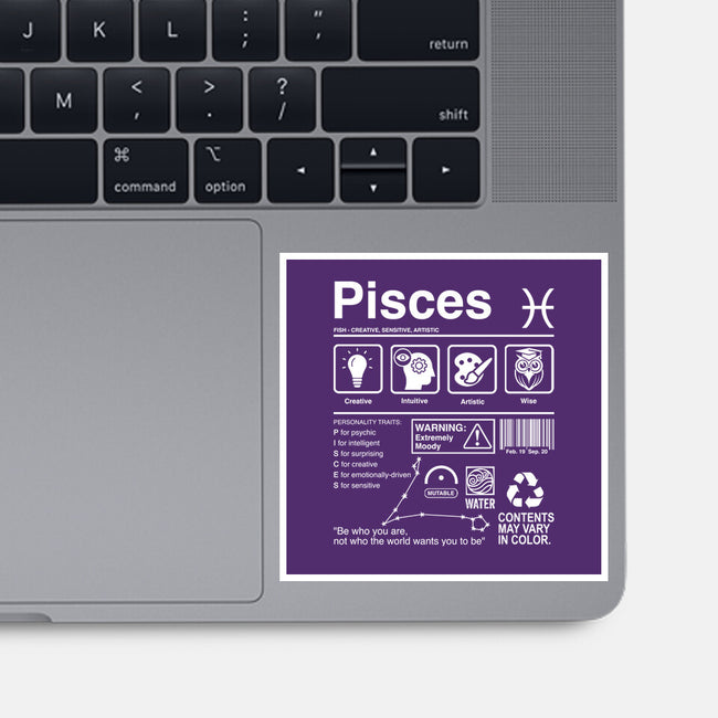 Pisces Label-None-Glossy-Sticker-DrMonekers