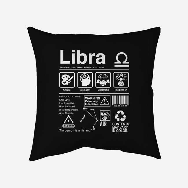 Libra Label-None-Removable Cover w Insert-Throw Pillow-DrMonekers