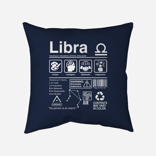 Libra Label-None-Removable Cover w Insert-Throw Pillow-DrMonekers