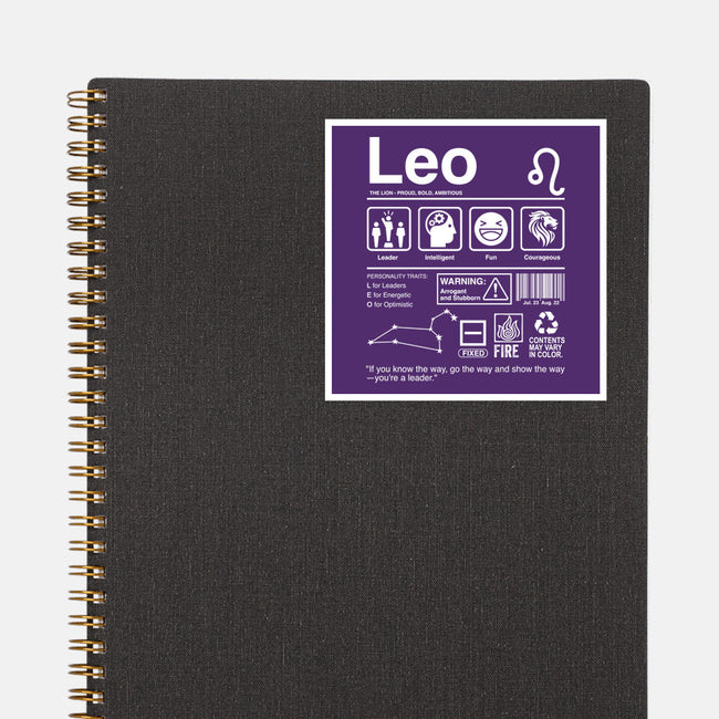 Leo Label-None-Glossy-Sticker-DrMonekers