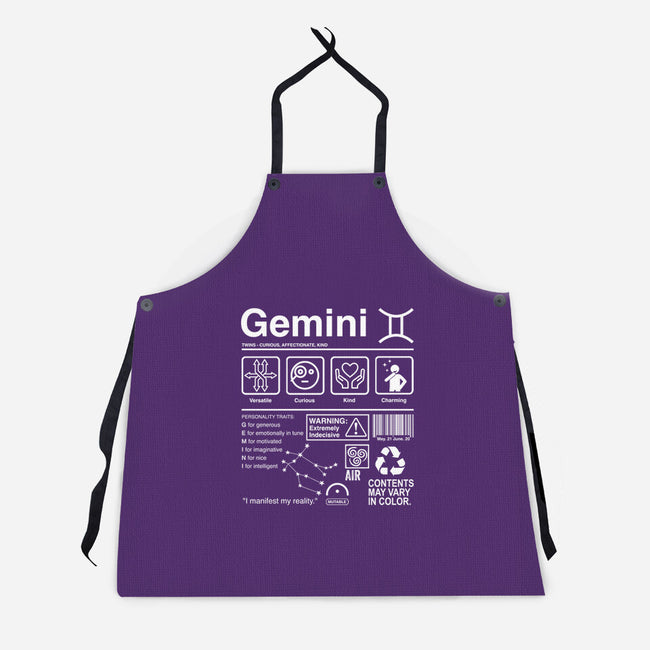 Gemini Label-Unisex-Kitchen-Apron-DrMonekers