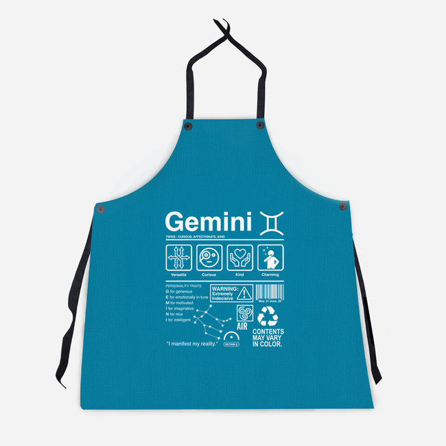 Gemini Label-Unisex-Kitchen-Apron-DrMonekers