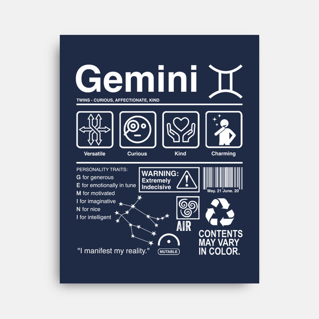 Gemini Label-None-Stretched-Canvas-DrMonekers