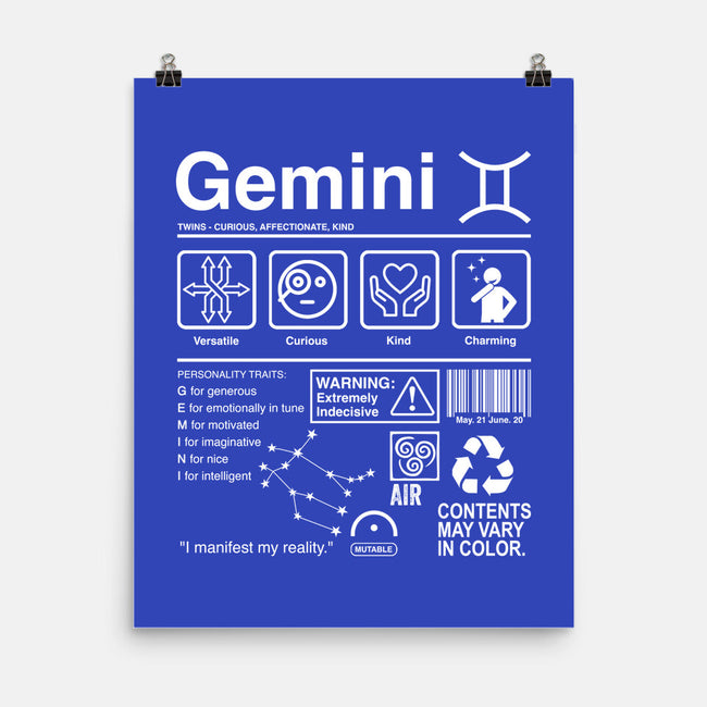Gemini Label-None-Matte-Poster-DrMonekers
