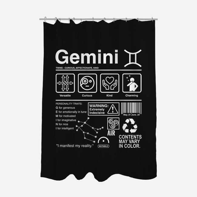 Gemini Label-None-Polyester-Shower Curtain-DrMonekers