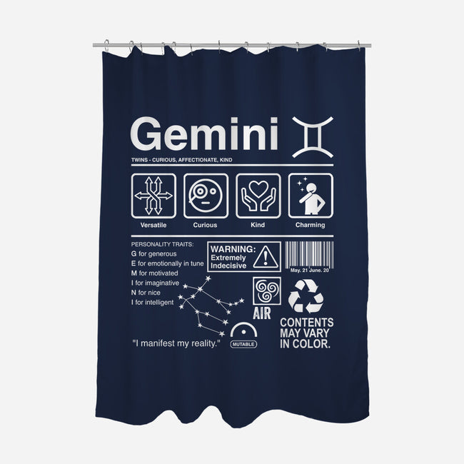 Gemini Label-None-Polyester-Shower Curtain-DrMonekers