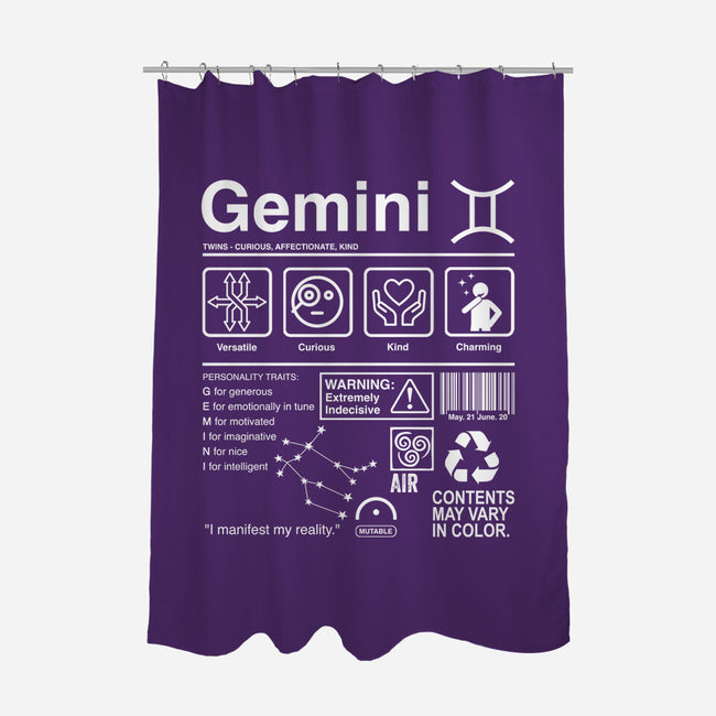 Gemini Label-None-Polyester-Shower Curtain-DrMonekers