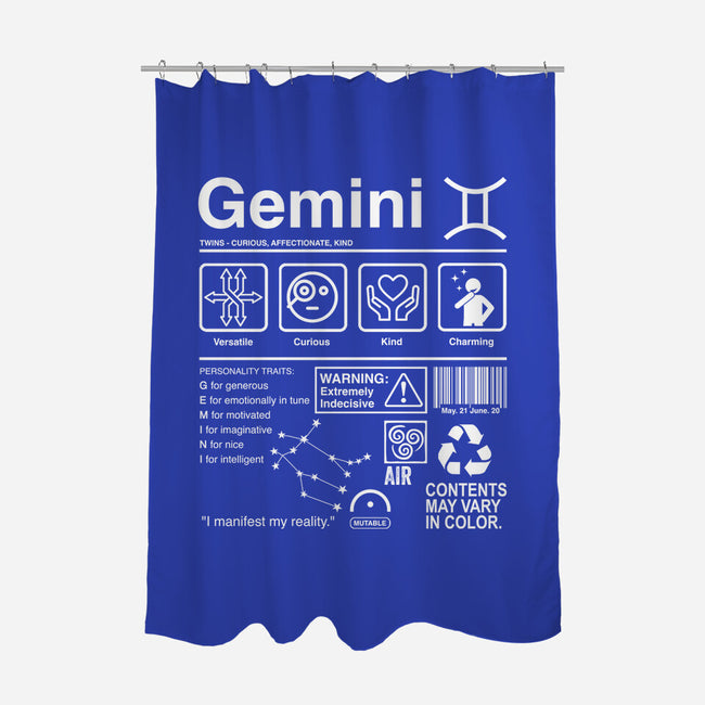 Gemini Label-None-Polyester-Shower Curtain-DrMonekers