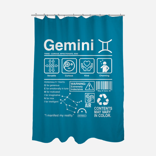 Gemini Label-None-Polyester-Shower Curtain-DrMonekers