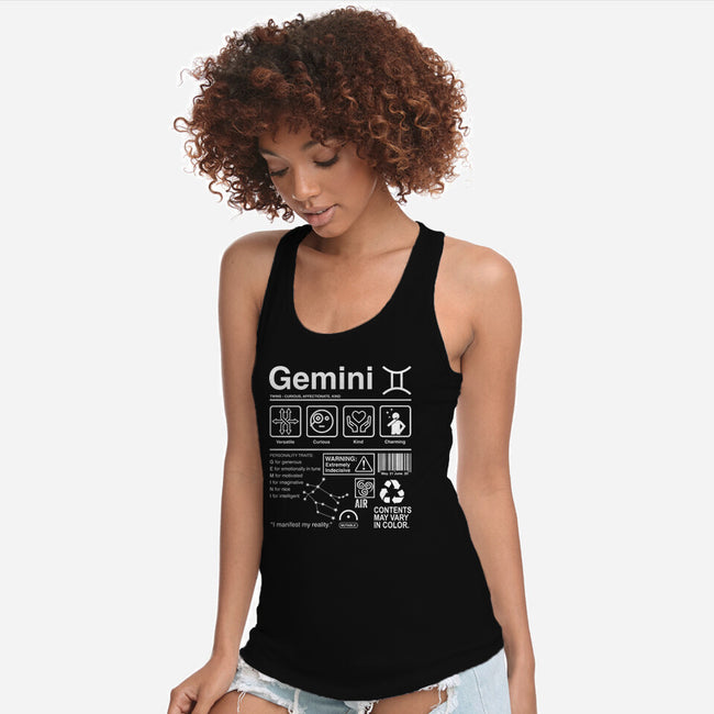 Gemini Label-Womens-Racerback-Tank-DrMonekers