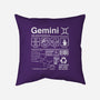 Gemini Label-None-Removable Cover w Insert-Throw Pillow-DrMonekers