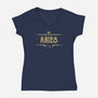 Vintage Aries-Womens-V-Neck-Tee-kg07