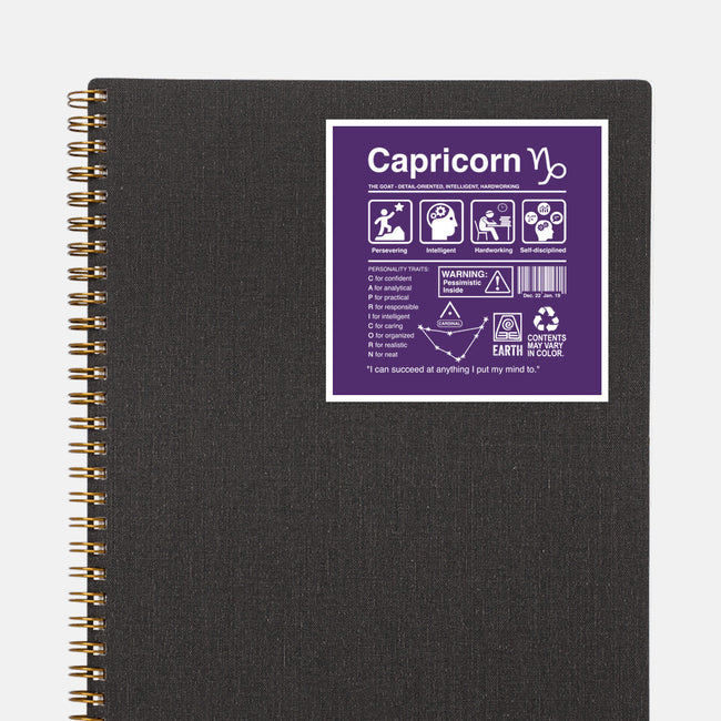 Capricorn Label-None-Glossy-Sticker-DrMonekers