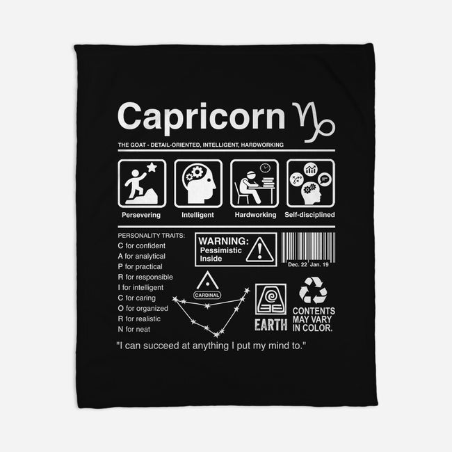 Capricorn Label-None-Fleece-Blanket-DrMonekers