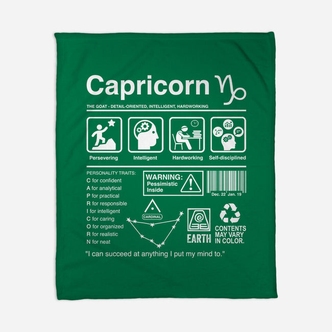 Capricorn Label-None-Fleece-Blanket-DrMonekers