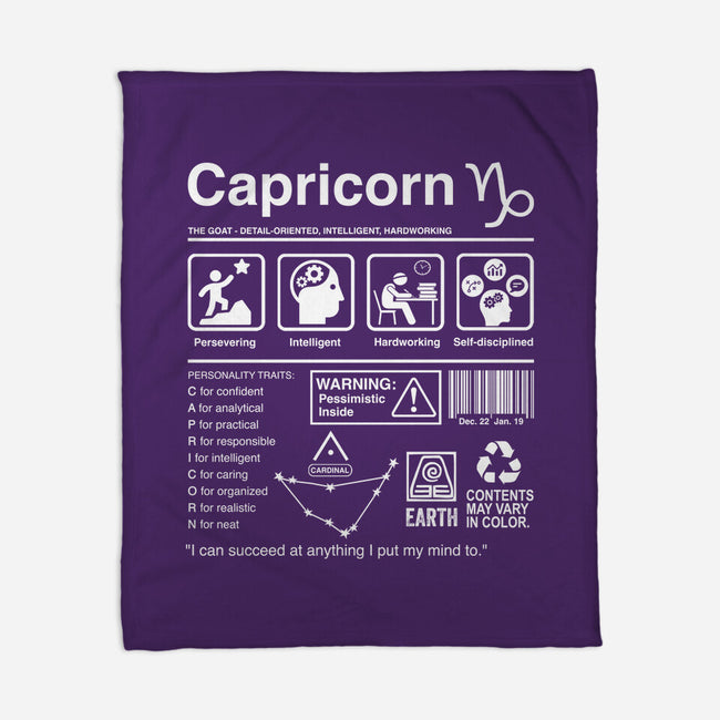 Capricorn Label-None-Fleece-Blanket-DrMonekers
