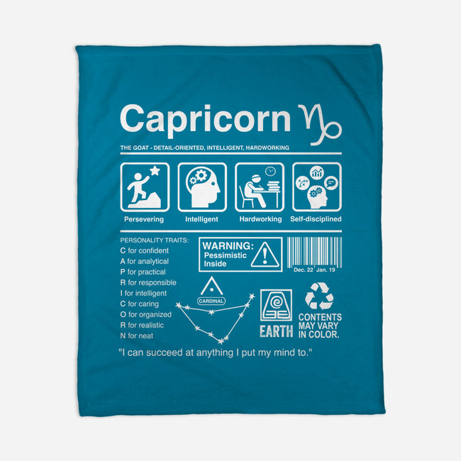 Capricorn Label-None-Fleece-Blanket-DrMonekers