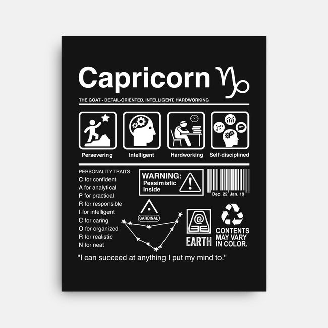 Capricorn Label-None-Stretched-Canvas-DrMonekers