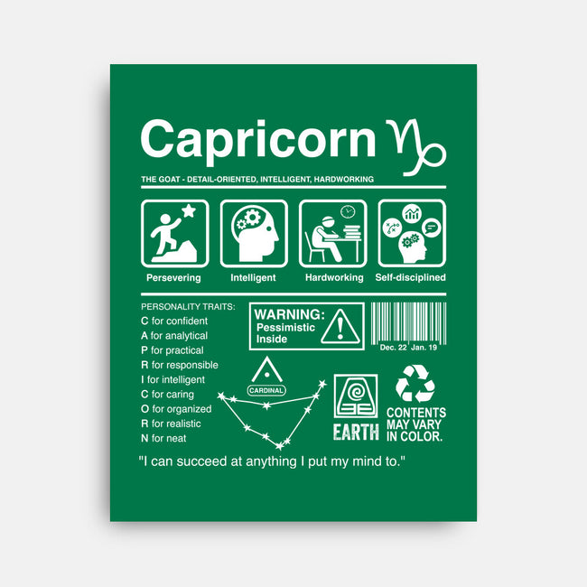 Capricorn Label-None-Stretched-Canvas-DrMonekers