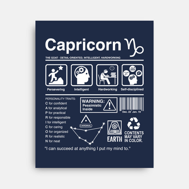 Capricorn Label-None-Stretched-Canvas-DrMonekers