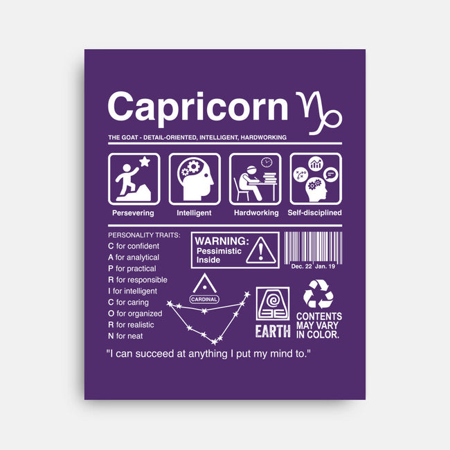Capricorn Label-None-Stretched-Canvas-DrMonekers