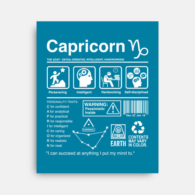 Capricorn Label-None-Stretched-Canvas-DrMonekers