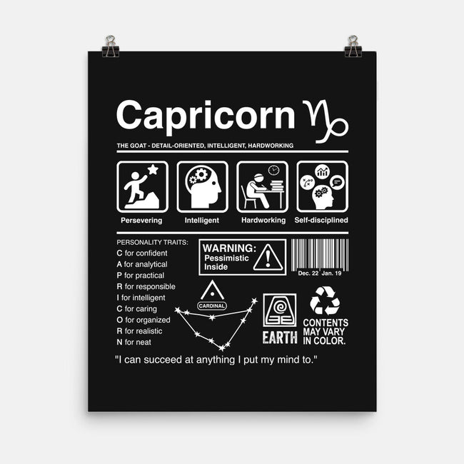 Capricorn Label-None-Matte-Poster-DrMonekers