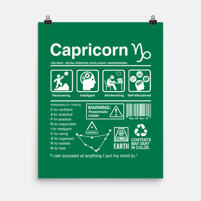 Capricorn Label-None-Matte-Poster-DrMonekers