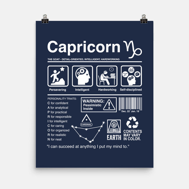 Capricorn Label-None-Matte-Poster-DrMonekers