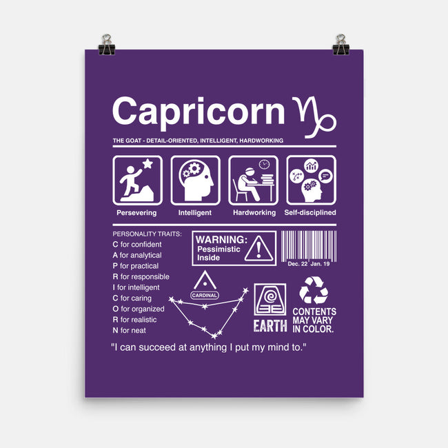 Capricorn Label-None-Matte-Poster-DrMonekers