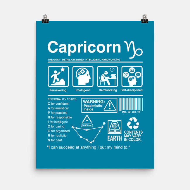 Capricorn Label-None-Matte-Poster-DrMonekers
